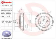 14.C012.10 Brzdový buben ESSENTIAL LINE BREMBO