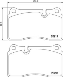 P 02 002 Sada brzdových destiček, kotoučová brzda PRIME LINE BREMBO