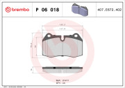 P 06 018 Sada brzdových destiček, kotoučová brzda PRIME LINE BREMBO