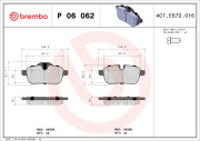 P 06 062 Sada brzdových destiček, kotoučová brzda PRIME LINE BREMBO