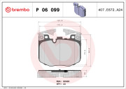 P 06 099 Brzdové destičky PRIME LINE BREMBO