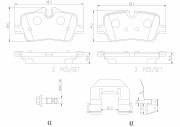 P06113N Sada brzdových destiček, kotoučová brzda BREMBO NAO LINE BREMBO