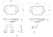 P06116N Sada brzdových destiček, kotoučová brzda BREMBO NAO LINE BREMBO