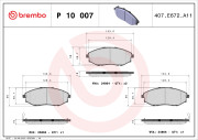 P 10 007 Brzdové destičky PRIME LINE BREMBO