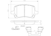 P10014N Sada brzdových destiček, kotoučová brzda BREMBO NAO LINE BREMBO