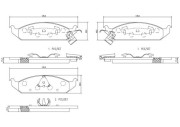 P11011N Sada brzdových destiček, kotoučová brzda BREMBO NAO LINE BREMBO