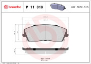 P 11 019 Brzdové destičky PRIME LINE BREMBO