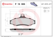 P 15 005 Sada brzdových destiček, kotoučová brzda PRIME LINE BREMBO