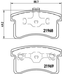 P 16 006 Sada brzdových destiček, kotoučová brzda PRIME LINE BREMBO