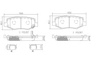 P18018N Sada brzdových destiček, kotoučová brzda BREMBO NAO LINE BREMBO