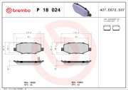 P 18 024 Sada brzdových destiček, kotoučová brzda PRIME LINE BREMBO