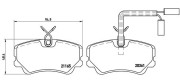 P 23 035 Sada brzdových destiček, kotoučová brzda PRIME LINE BREMBO