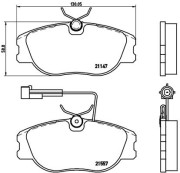 P 23 043 Sada brzdových destiček, kotoučová brzda PRIME LINE BREMBO