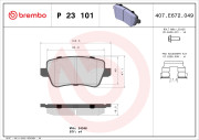 P 23 101 Brzdové destičky PRIME LINE BREMBO