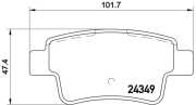 P 23 104 Sada brzdových destiček, kotoučová brzda PRIME LINE BREMBO