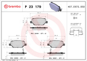 P 23 179 Sada brzdových destiček, kotoučová brzda PRIME LINE BREMBO