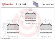 P 23 182 Brzdové destičky PRIME LINE BREMBO