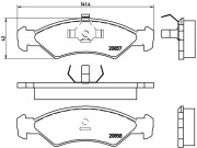 P 24 016 Sada brzdových destiček, kotoučová brzda PRIME LINE BREMBO