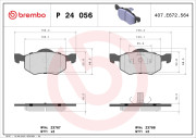 P 24 056 Sada brzdových destiček, kotoučová brzda PRIME LINE BREMBO