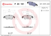 P 24 161 Brzdové destičky PRIME LINE BREMBO