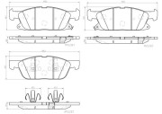 P24188N Sada brzdových destiček, kotoučová brzda BREMBO NAO LINE BREMBO