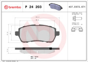 P 24 203 Brzdové destičky PRIME LINE BREMBO