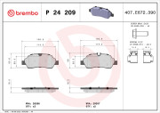P 24 209 Brzdové destičky PRIME LINE BREMBO