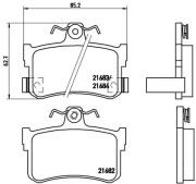 P 28 027 Sada brzdových destiček, kotoučová brzda PRIME LINE BREMBO