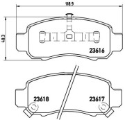 P 28 033 Sada brzdových destiček, kotoučová brzda PRIME LINE BREMBO