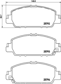 P 28 077 Sada brzdových destiček, kotoučová brzda PRIME LINE BREMBO