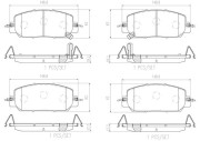 P28098N Sada brzdových destiček, kotoučová brzda BREMBO NAO LINE BREMBO