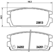 P 30 021 Sada brzdových destiček, kotoučová brzda PRIME LINE BREMBO