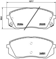 P 30 056X Sada brzdových destiček, kotoučová brzda XTRA LINE BREMBO