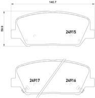 P 30 065X Sada brzdových destiček, kotoučová brzda XTRA LINE BREMBO