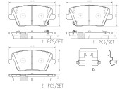 P30112N Sada brzdových destiček, kotoučová brzda BREMBO NAO LINE BREMBO