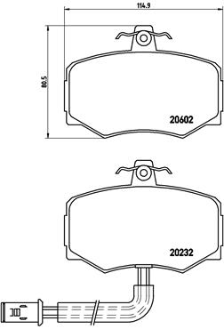 P 36 005 Sada brzdových destiček, kotoučová brzda PRIME LINE BREMBO