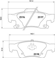 P 37 016 Sada brzdových destiček, kotoučová brzda PRIME LINE BREMBO