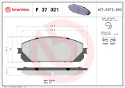 P 37 021 Brzdové destičky PRIME LINE BREMBO