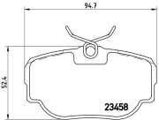 P 44 009 Sada brzdových destiček, kotoučová brzda PRIME LINE BREMBO