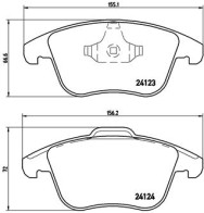 P 44 020X Sada brzdových destiček, kotoučová brzda XTRA LINE BREMBO