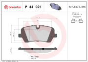 P 44 021 Sada brzdových destiček, kotoučová brzda PRIME LINE BREMBO