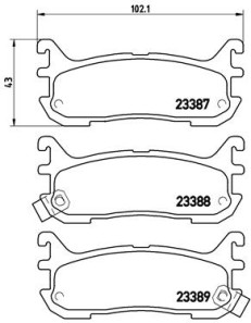 P 49 021 Sada brzdových destiček, kotoučová brzda PRIME LINE BREMBO