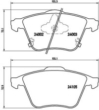 P 49 038 Sada brzdových destiček, kotoučová brzda PRIME LINE BREMBO