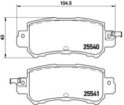 P 49 047X Sada brzdových destiček, kotoučová brzda XTRA LINE BREMBO