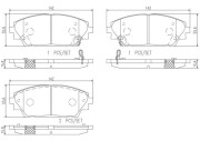 P49050N Sada brzdových destiček, kotoučová brzda PRIME LINE - Ceramic BREMBO