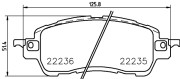 P 49 055 Sada brzdových destiček, kotoučová brzda PRIME LINE BREMBO