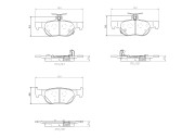P49064N Sada brzdových destiček, kotoučová brzda BREMBO NAO LINE BREMBO