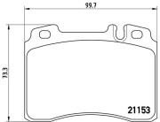 P 50 022 Sada brzdových destiček, kotoučová brzda PRIME LINE BREMBO