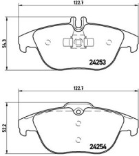 P 50 068X Sada brzdových destiček, kotoučová brzda XTRA LINE BREMBO