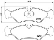 P 50 081 Sada brzdových destiček, kotoučová brzda PRIME LINE BREMBO